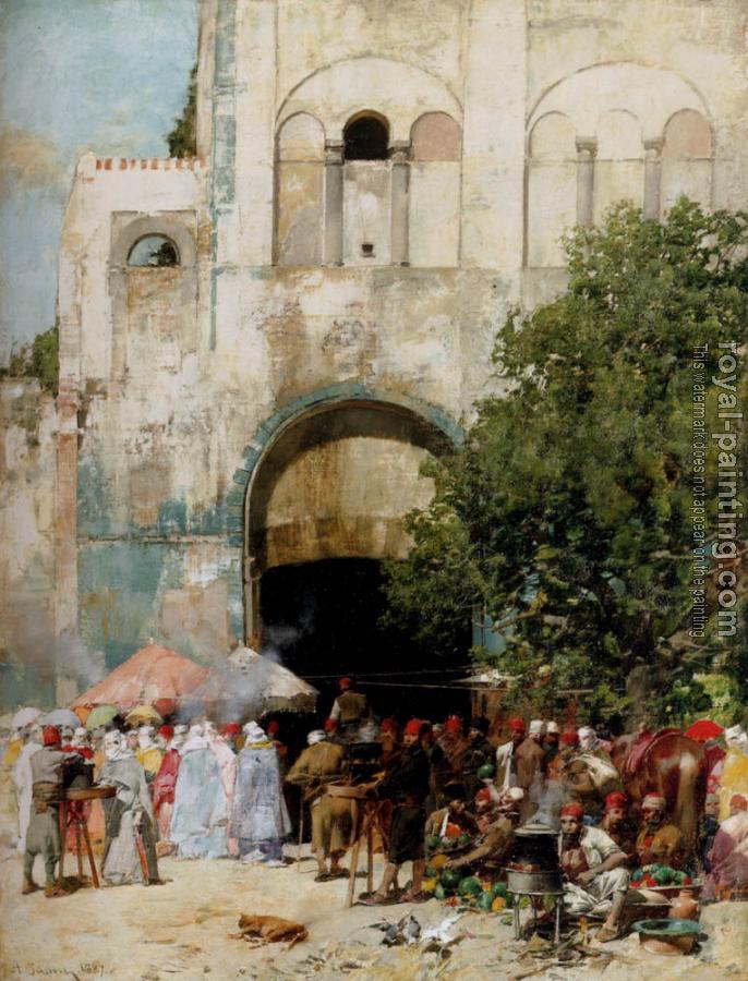 Alberto Pasini : market Day Constantinople
